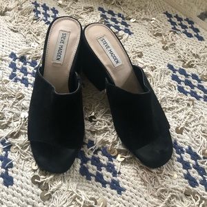 Steve Madden Black Mules 7